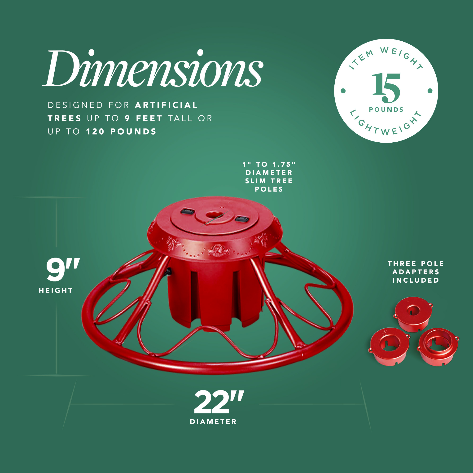 パーツ red tree Home Heritage Rotating Stand Base for Artificial Christmas Trees